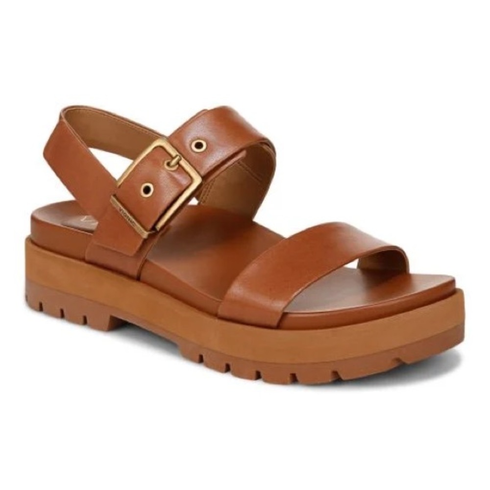 Vionic Torrance Platform Lug Sandal Brown